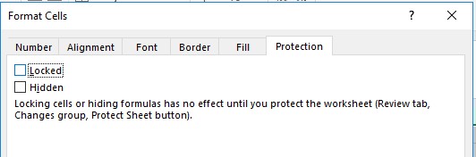 Hình 2 12 – Hộp thoại Format Celll mở khóa bảng tính Bước 2 Chọn công thức 9