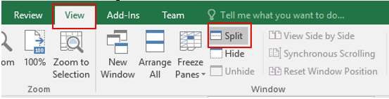 Hình 2 25 – Cách chia vùng bảng tính Để trở lại trạng thái ban đầu ta click 6