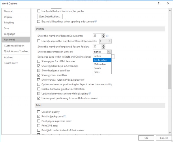 Hình 1 5 Tùy chỉnh thay đổi đơn vị đo 1 1 1 5 Hiển thị khung căn lề Khung căn 4