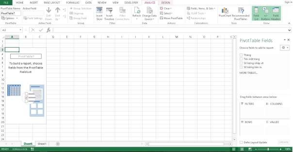 Hình 2 58 Tùy biến bảng Pivot Table Trong hộp thoại sẽ chia làm 2 phần là Choose 5