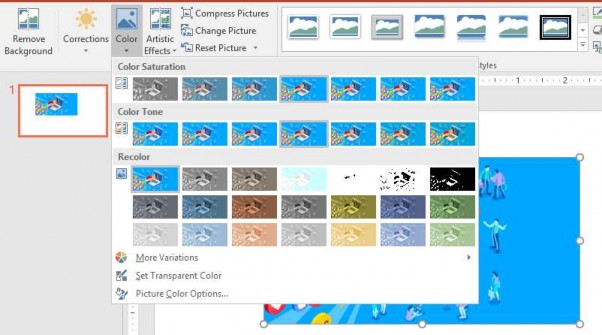 Hình 3 16 Chỉnh độ màu sắc cho hình ảnh Color Saturation chọn kiểu phù hợp 9
