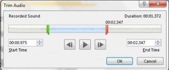 Hình 3 38 – Hộp thoại Trim Audio 3 3 4 2 Chèn Video Vào Slide PowerPoint 2013 tương 5