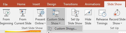 Hình 3 60 – Lệnh tùy chọn trình diễn Hình 3 61 – Hộp thoại Custom Shows Bấm 5