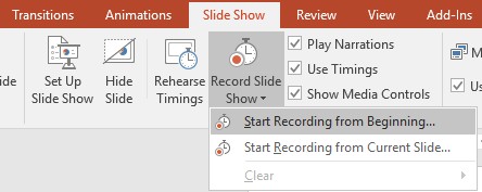 Hình 3 72 – Lệnh ghi lại bài trình diễn Xuất hiện hộp thoại Recording Ta 1