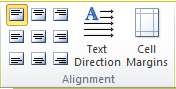  Text Direction Thay đổi hướng của dữ liệu trong ô Cell Margins Thiết lập 10