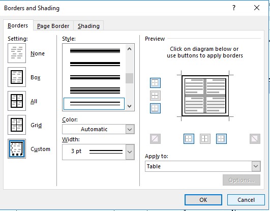Hình 1 30 – Hộp thoại Borders and shading Lưu ý chúng ta có thể chỉnh sửa 16