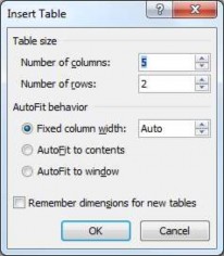Hình 1 24 – Thêm bảng biểu Nhúng bảng tính Excel vào Word Việc tạo bảng 5