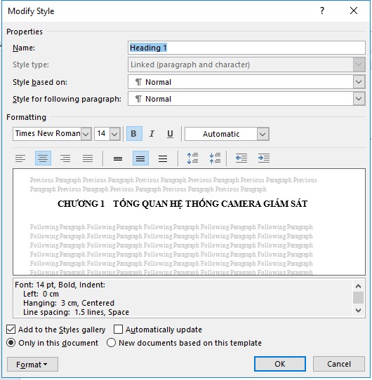 Bước 3 Hình 1 39 Vào tab Home Mutilevel List chọn mẫu Heading như hình 1 39 8