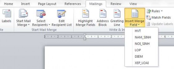Hình 1 74 – Chèn các Field vào giấy chứng nhận Xem trước kết quả Để di 14