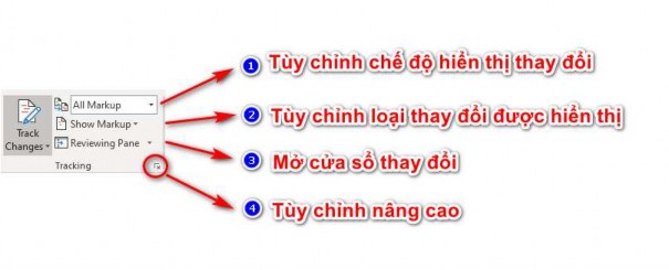 Hình 1 82 – Tùy chỉnh Track Changes Markup – Chế độ hiển thị sự thay đổi 7