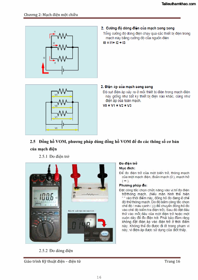 Giáo trình Kỹ thuật điện và điện tử - 2 Trang 16