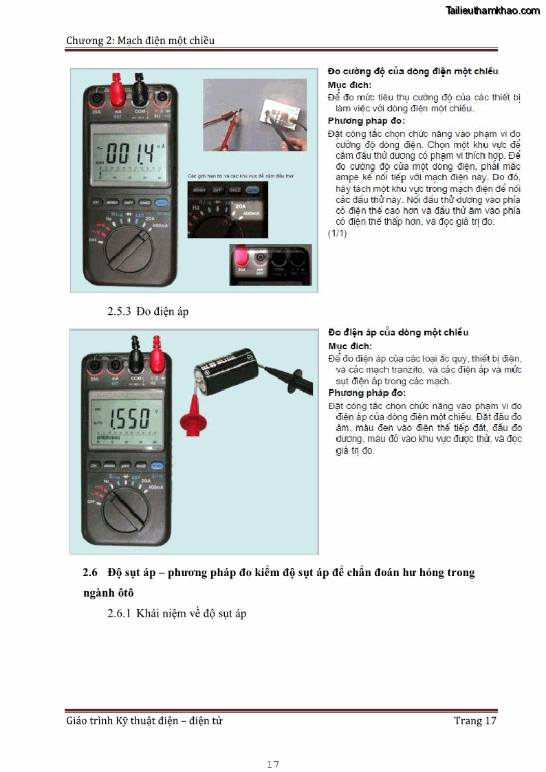 Giáo trình Kỹ thuật điện và điện tử - 2 Trang 17