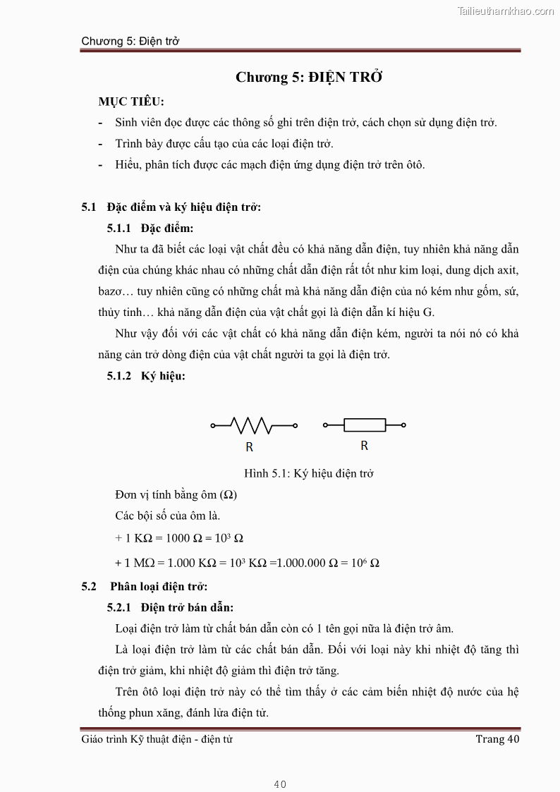 Giáo trình Kỹ thuật điện và điện tử - 4 Trang 40