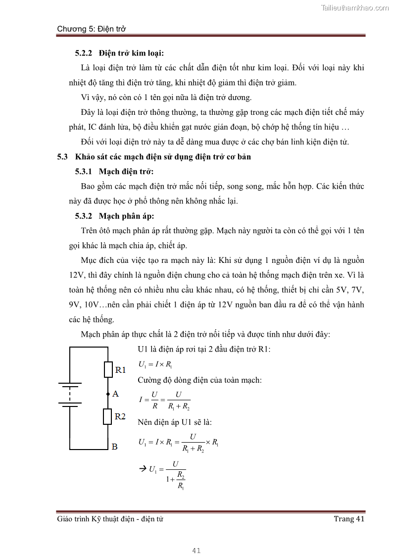 Giáo trình Kỹ thuật điện và điện tử - 4 Trang 41