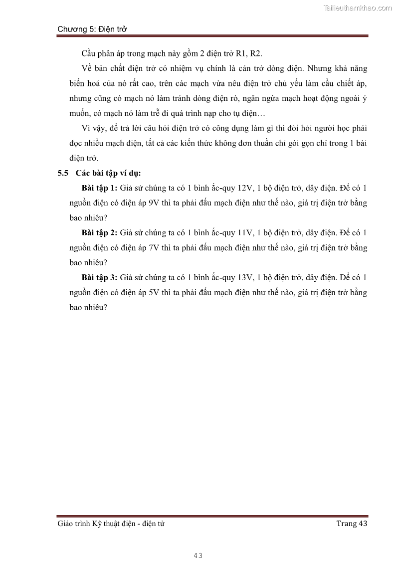 Giáo trình Kỹ thuật điện và điện tử - 4 Trang 43