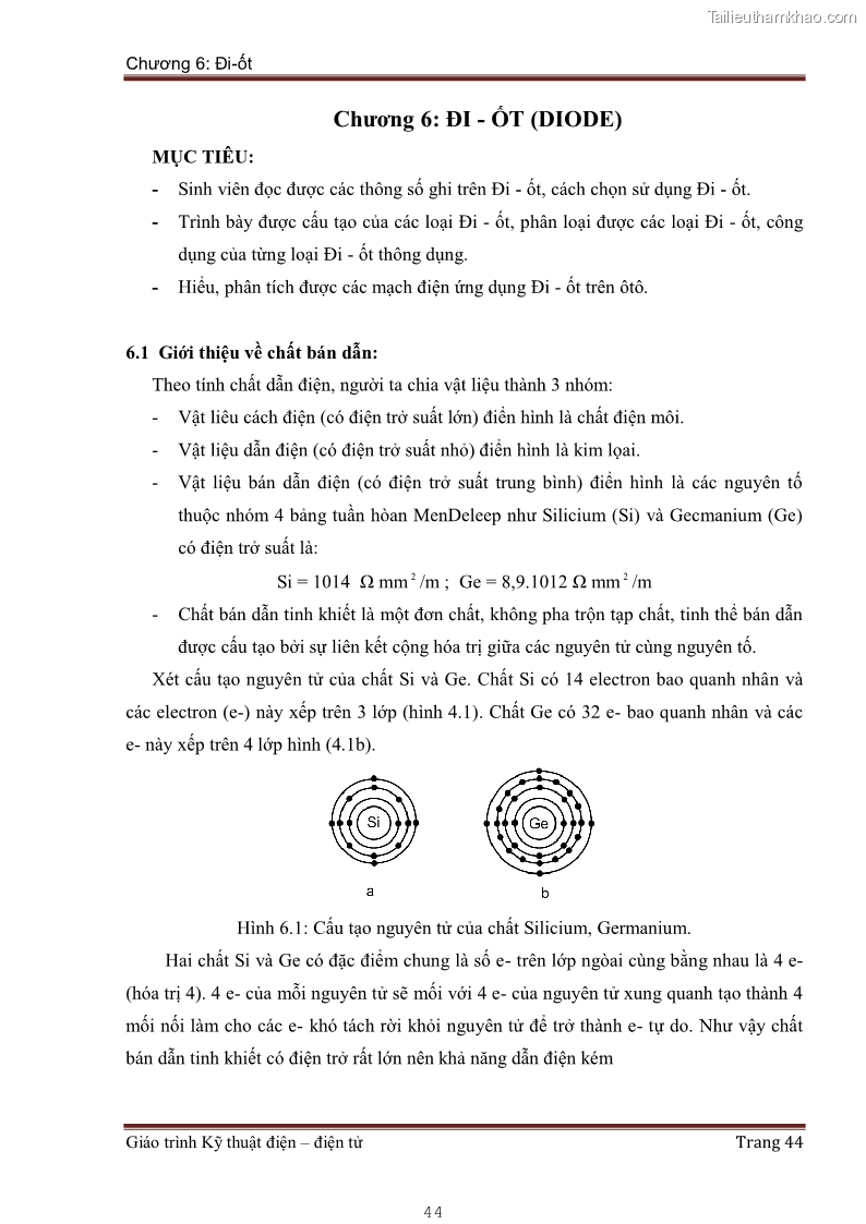 Giáo trình Kỹ thuật điện và điện tử - 4 Trang 44