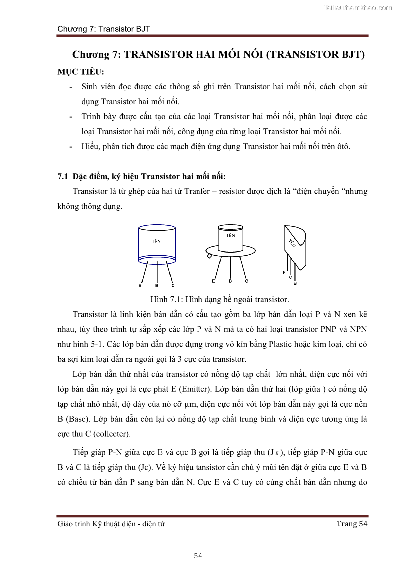 Giáo trình Kỹ thuật điện và điện tử - 5 Trang 54