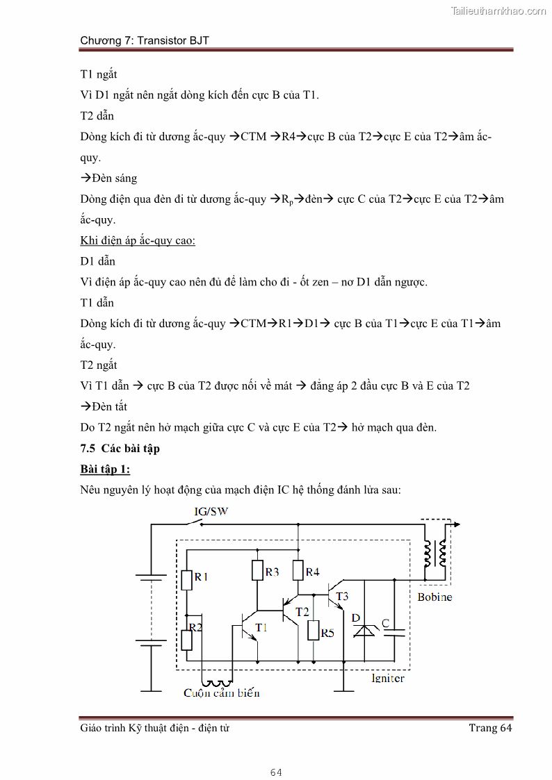 Giáo trình Kỹ thuật điện và điện tử - 6 Trang 64