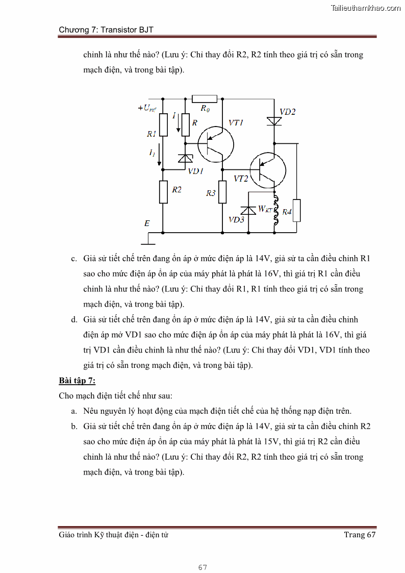 Giáo trình Kỹ thuật điện và điện tử - 6 Trang 67