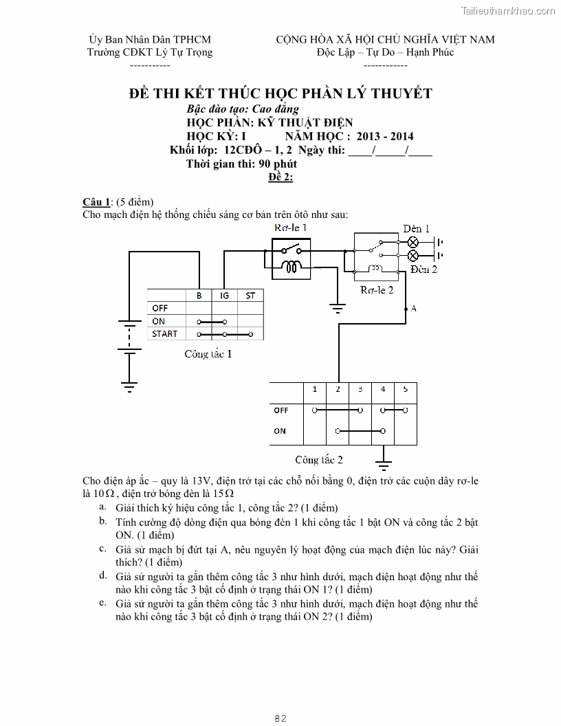 Giáo trình Kỹ thuật điện và điện tử - 7 Trang 82
