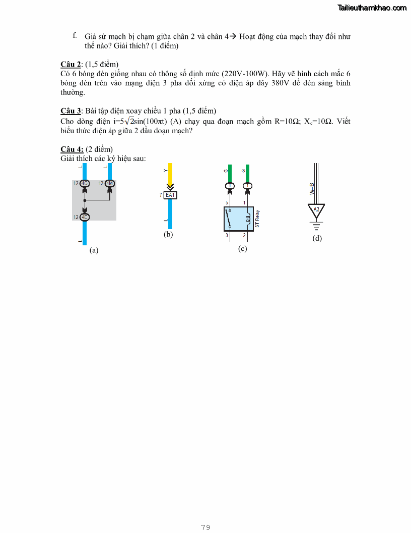 Giáo trình Kỹ thuật điện và điện tử - 7 Trang 79