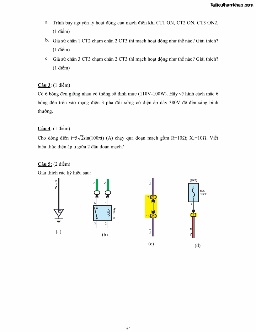 Giáo trình Kỹ thuật điện và điện tử - 8 Trang 94