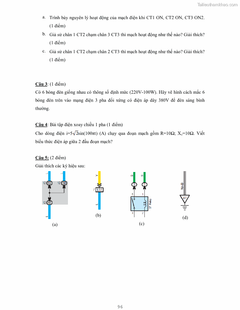Giáo trình Kỹ thuật điện và điện tử - 8 Trang 96