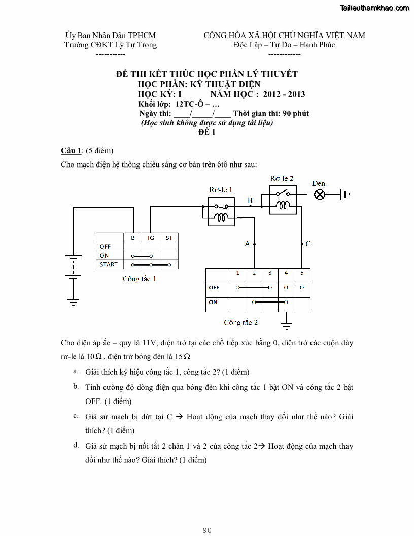 Giáo trình Kỹ thuật điện và điện tử - 8 Trang 90