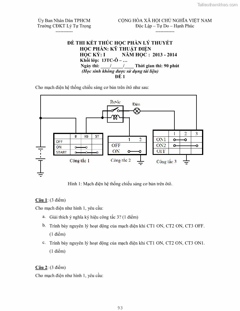 Giáo trình Kỹ thuật điện và điện tử - 8 Trang 93