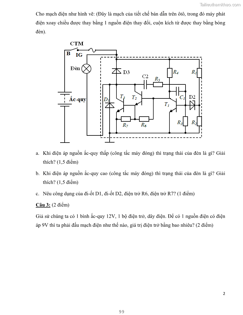 Giáo trình Kỹ thuật điện và điện tử - 9 Trang 99