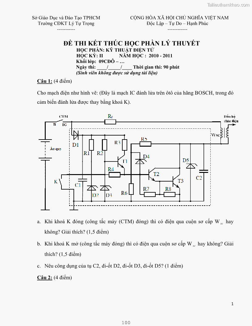 Giáo trình Kỹ thuật điện và điện tử - 9 Trang 100