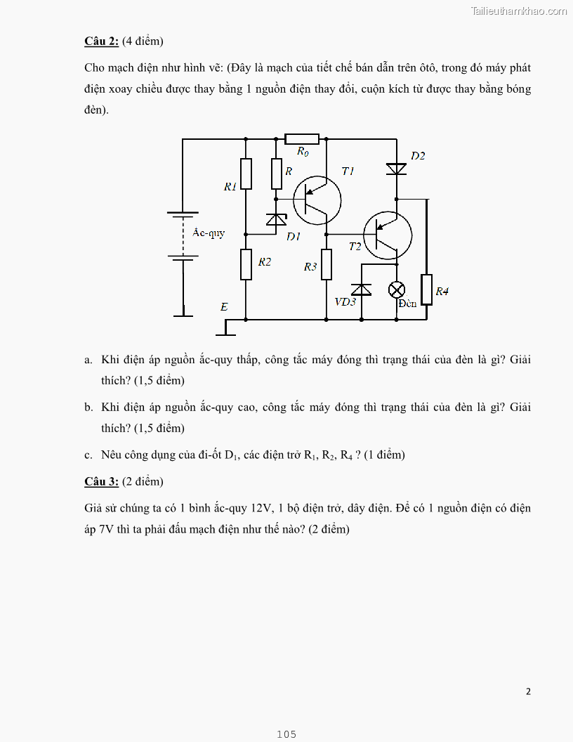 Giáo trình Kỹ thuật điện và điện tử - 9 Trang 105