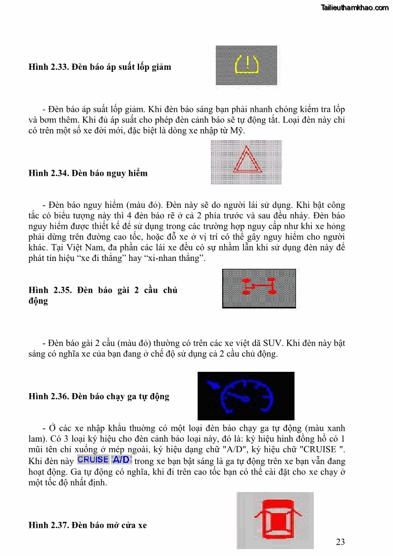 Giáo trình Kỹ thuật lái ô tô Nghề Công nghệ ô tô - Cao đẳng - Trường Cao đẳng nghề Đồng Tháp - 2 Trang 24