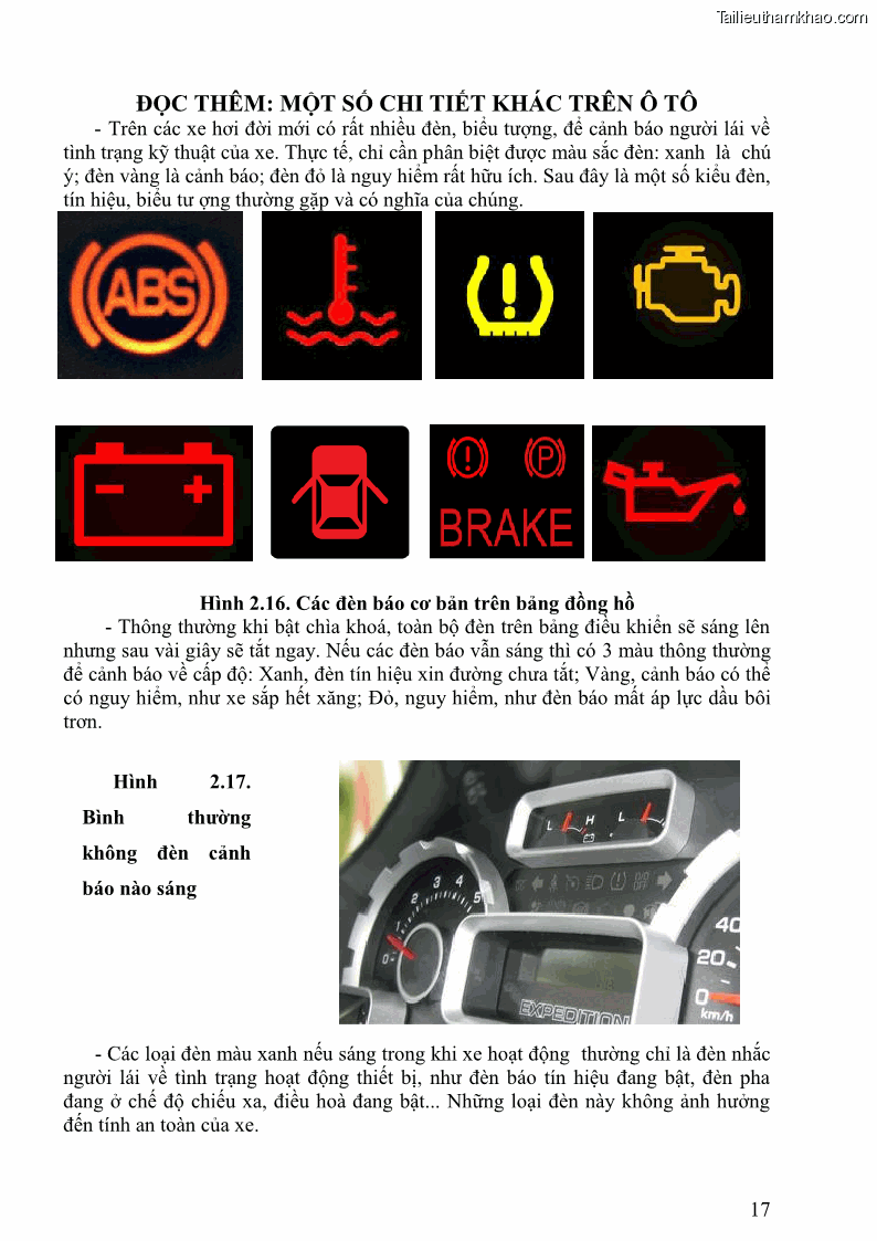 Giáo trình Kỹ thuật lái ô tô Nghề Công nghệ ô tô - Cao đẳng - Trường Cao đẳng nghề Đồng Tháp - 2 Trang 18