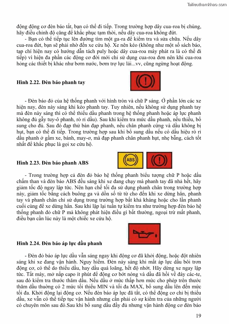 Giáo trình Kỹ thuật lái ô tô Nghề Công nghệ ô tô - Cao đẳng - Trường Cao đẳng nghề Đồng Tháp - 2 Trang 20