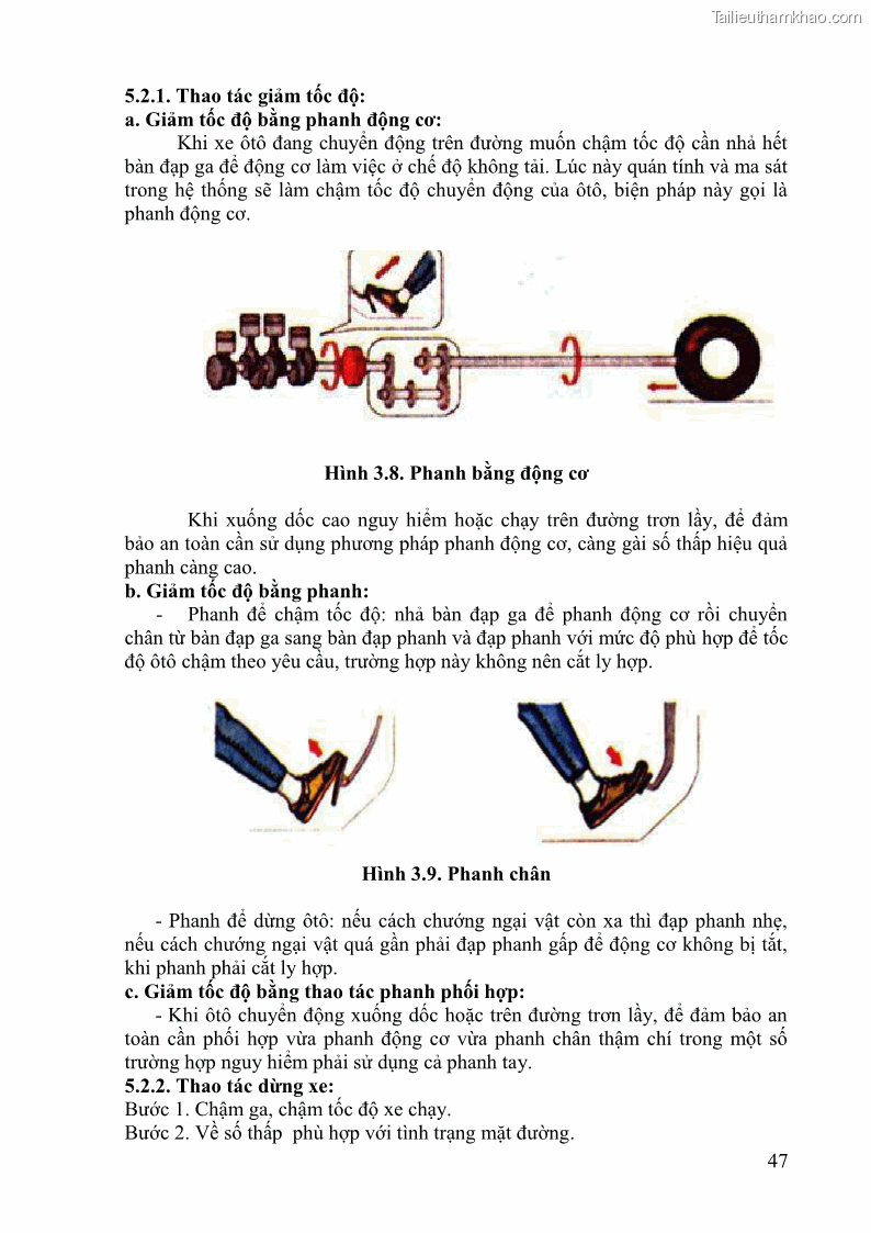 Giáo trình Kỹ thuật lái ô tô Nghề Công nghệ ô tô - Cao đẳng - Trường Cao đẳng nghề Đồng Tháp - 4 Trang 48