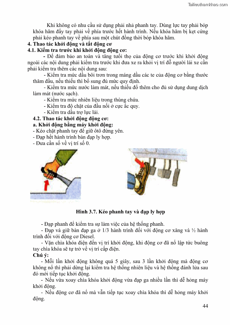 Giáo trình Kỹ thuật lái ô tô Nghề Công nghệ ô tô - Cao đẳng - Trường Cao đẳng nghề Đồng Tháp - 4 Trang 45