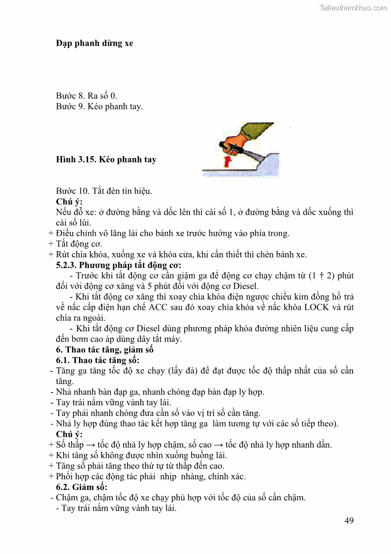 Giáo trình Kỹ thuật lái ô tô Nghề Công nghệ ô tô - Cao đẳng - Trường Cao đẳng nghề Đồng Tháp - 5 Trang 50
