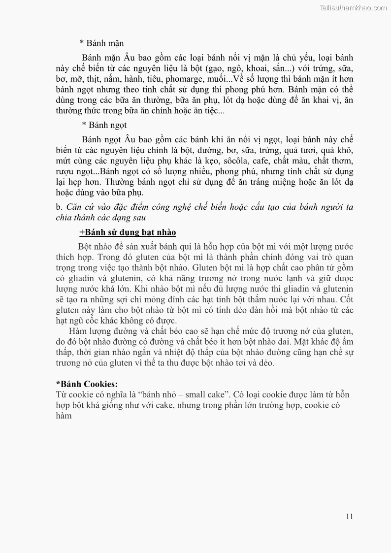 Giáo trình Kỹ thuật làm bánh Âu Nghề Kỹ thuật chế biến bánh - Trung cấp - Trường CĐ Du lịch và dịch vụ Hải Phòng - 1 Trang 12