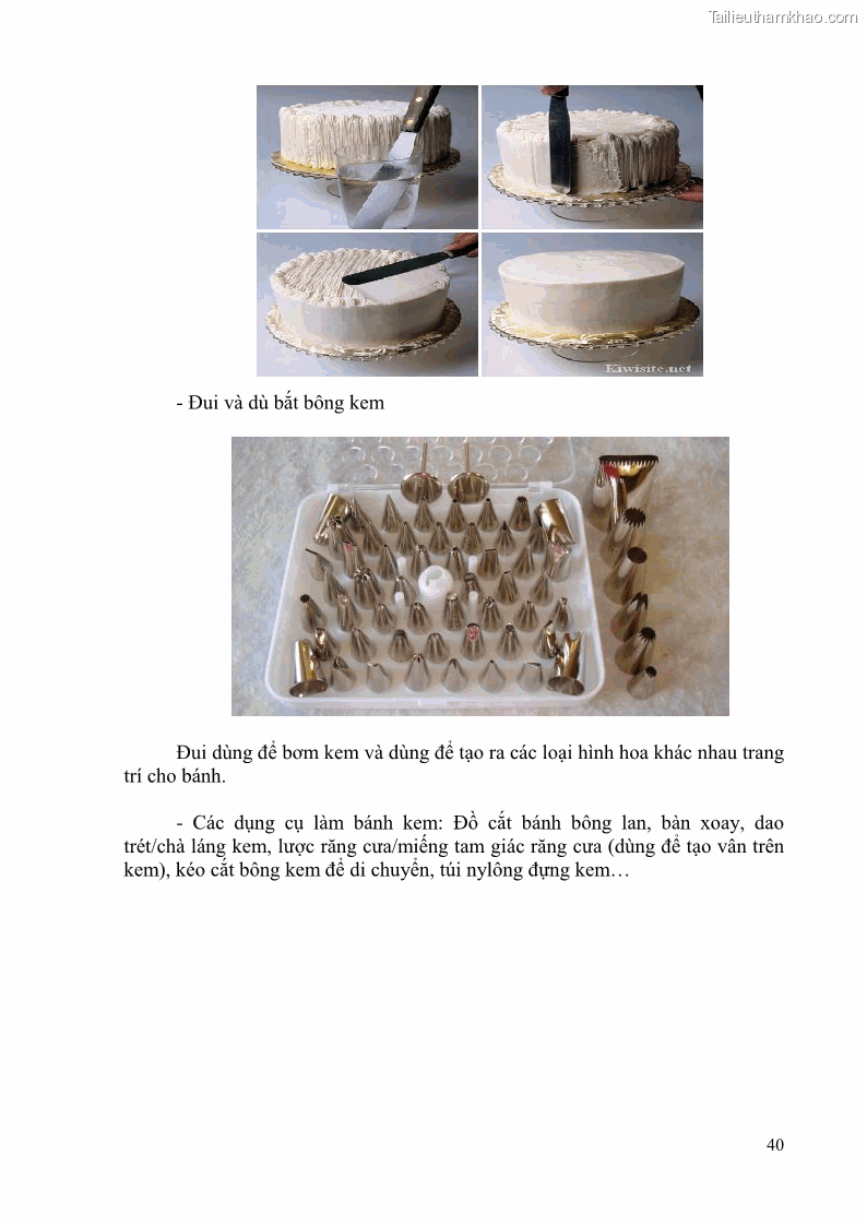 Giáo trình Kỹ thuật làm bánh Âu Nghề Kỹ thuật chế biến bánh - Trung cấp - Trường CĐ Du lịch và dịch vụ Hải Phòng - 4 Trang 41