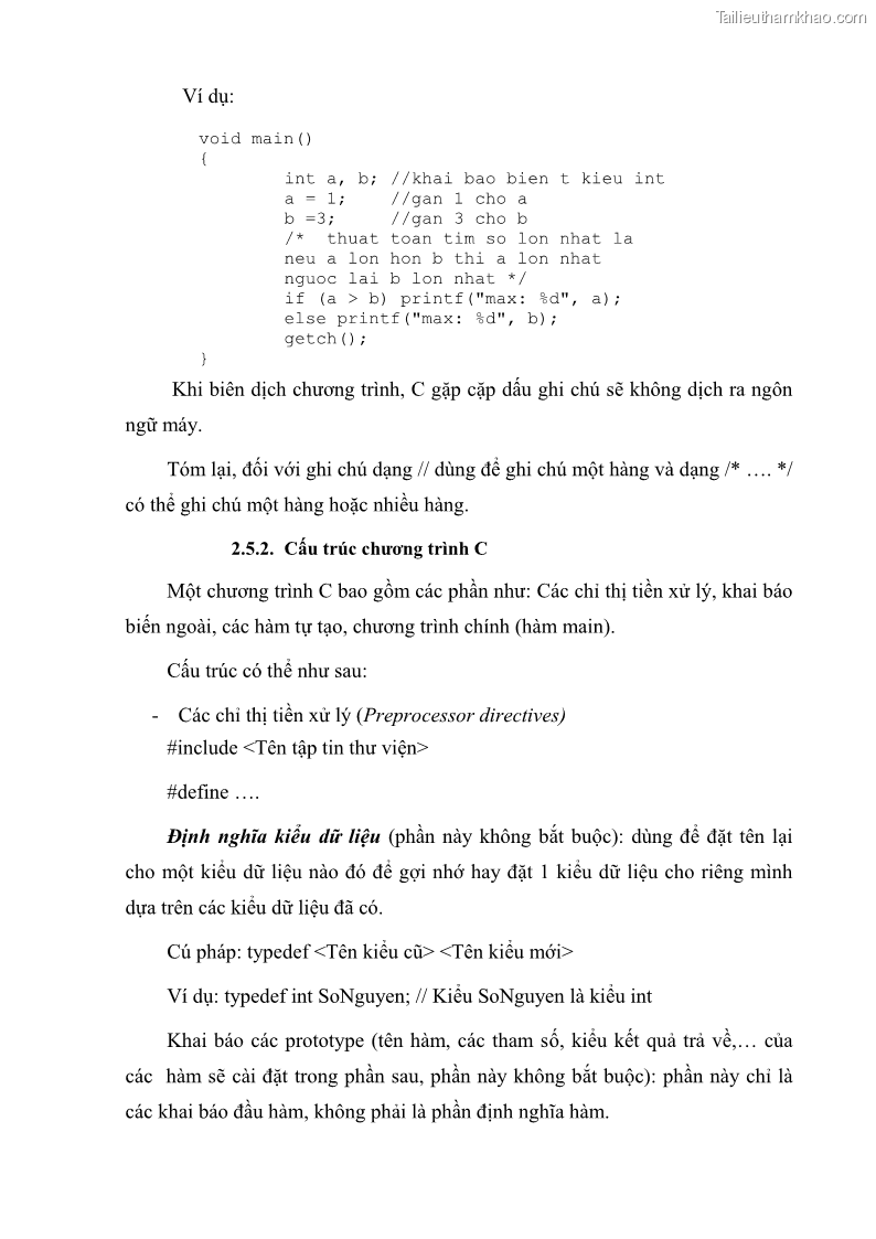 Giáo trình Lập trình C Nghề Quản trị mạng - Cao đẳng nghề - Tổng cục dạy nghề - 2 Trang 23
