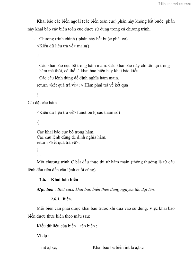 Giáo trình Lập trình C Nghề Quản trị mạng - Cao đẳng nghề - Tổng cục dạy nghề - 2 Trang 24