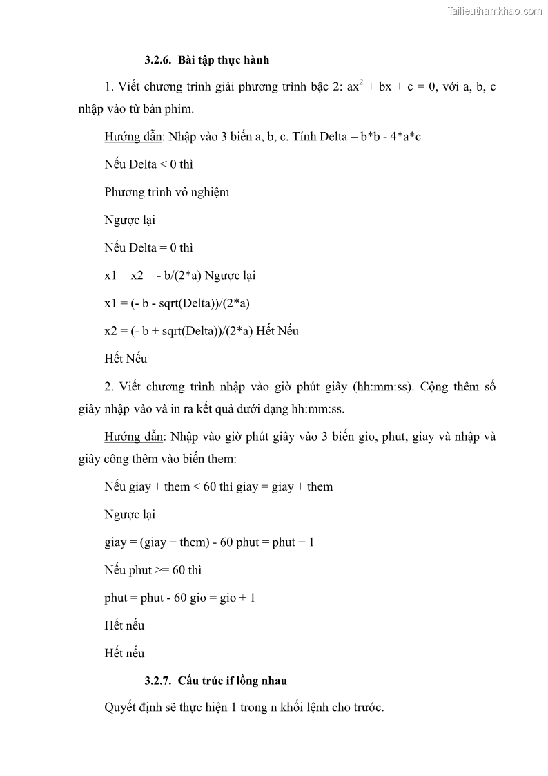 Giáo trình Lập trình C Nghề Quản trị mạng - Cao đẳng nghề - Tổng cục dạy nghề - 3 Trang 35