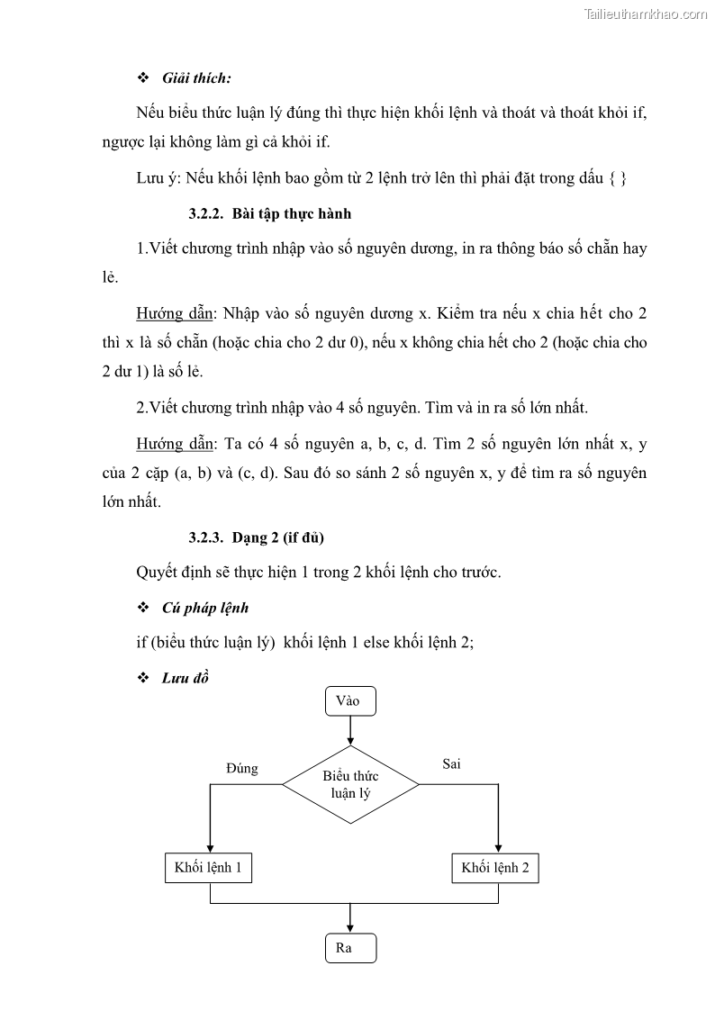 Giáo trình Lập trình C Nghề Quản trị mạng - Cao đẳng nghề - Tổng cục dạy nghề - 3 Trang 32