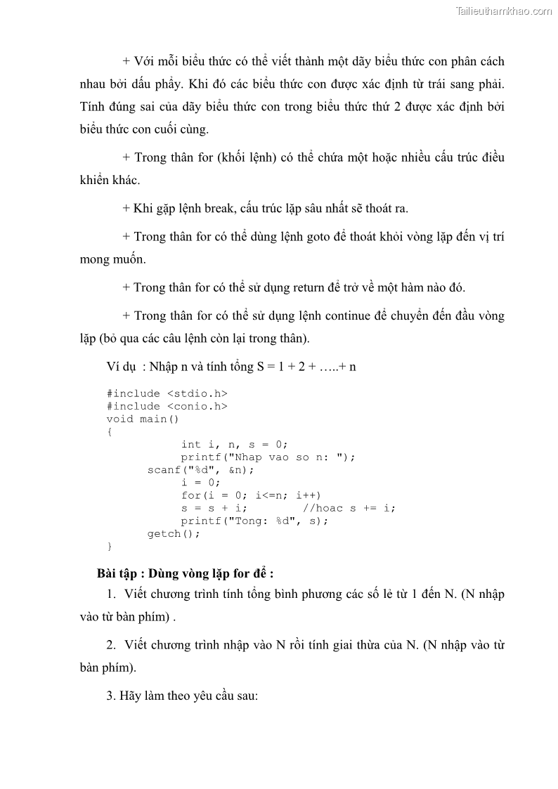 Giáo trình Lập trình C Nghề Quản trị mạng - Cao đẳng nghề - Tổng cục dạy nghề - 4 Trang 46