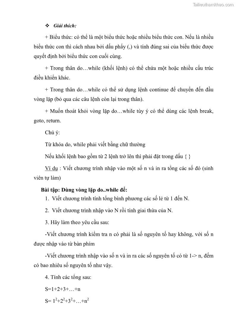 Giáo trình Lập trình C Nghề Quản trị mạng - Cao đẳng nghề - Tổng cục dạy nghề - 5 Trang 52