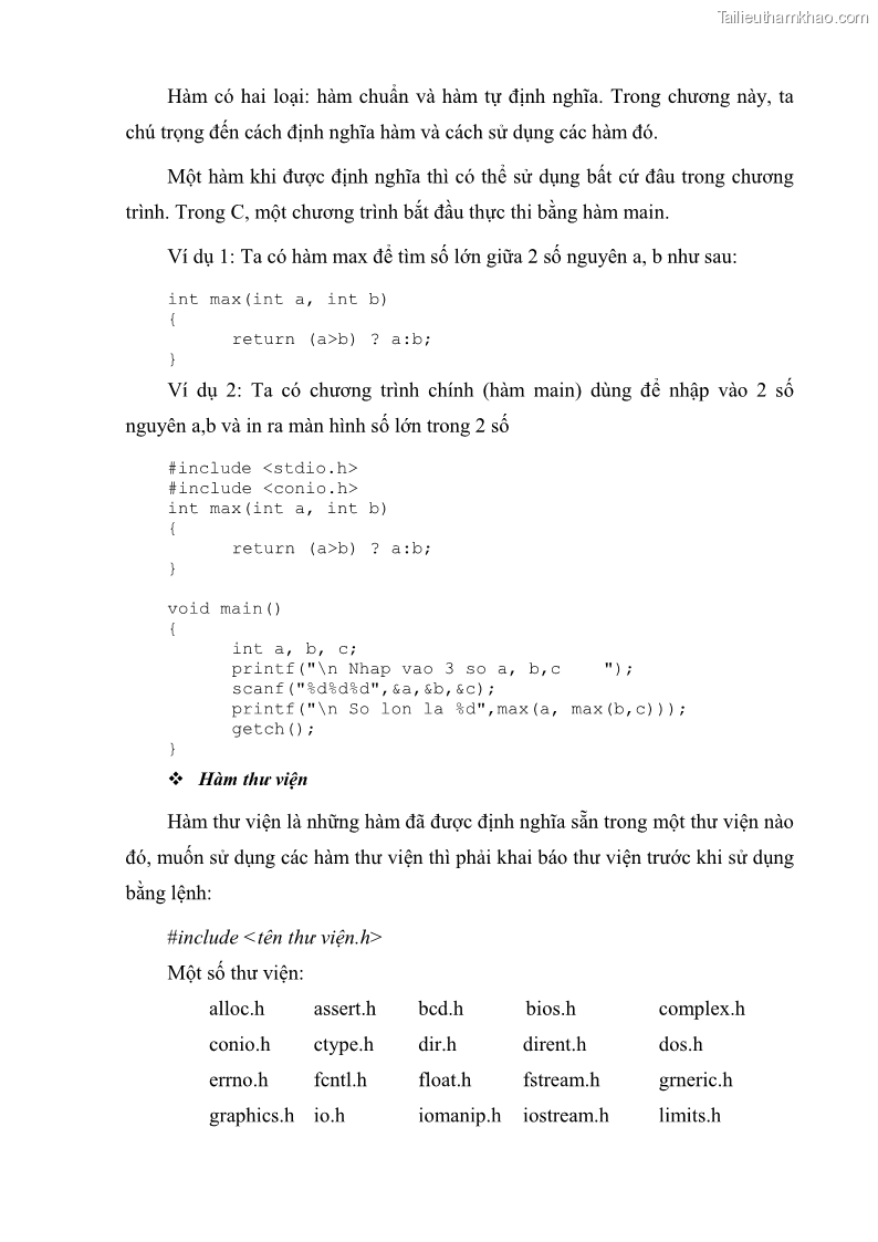 Giáo trình Lập trình C Nghề Quản trị mạng - Cao đẳng nghề - Tổng cục dạy nghề - 5 Trang 56