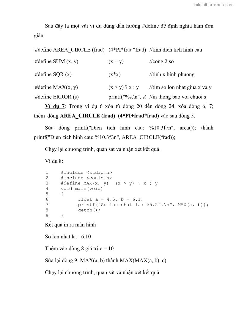 Giáo trình Lập trình C Nghề Quản trị mạng - Cao đẳng nghề - Tổng cục dạy nghề - 6 Trang 71