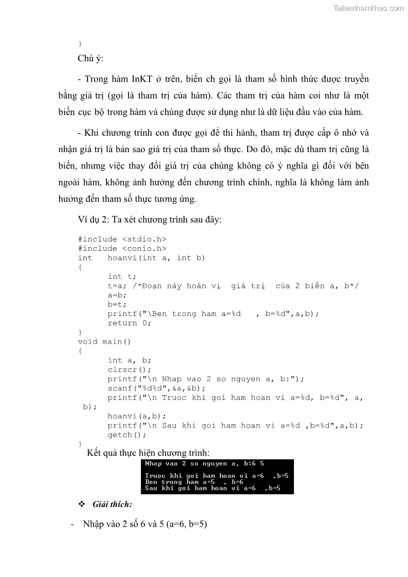 Giáo trình Lập trình C Nghề Quản trị mạng - Cao đẳng nghề - Tổng cục dạy nghề - 6 Trang 62