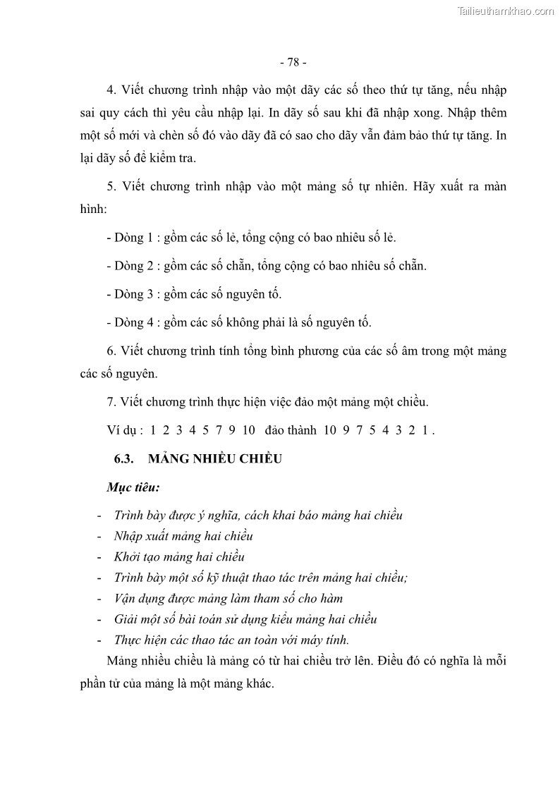 Giáo trình Lập trình C Nghề Quản trị mạng - Cao đẳng nghề - Tổng cục dạy nghề - 7 Trang 78